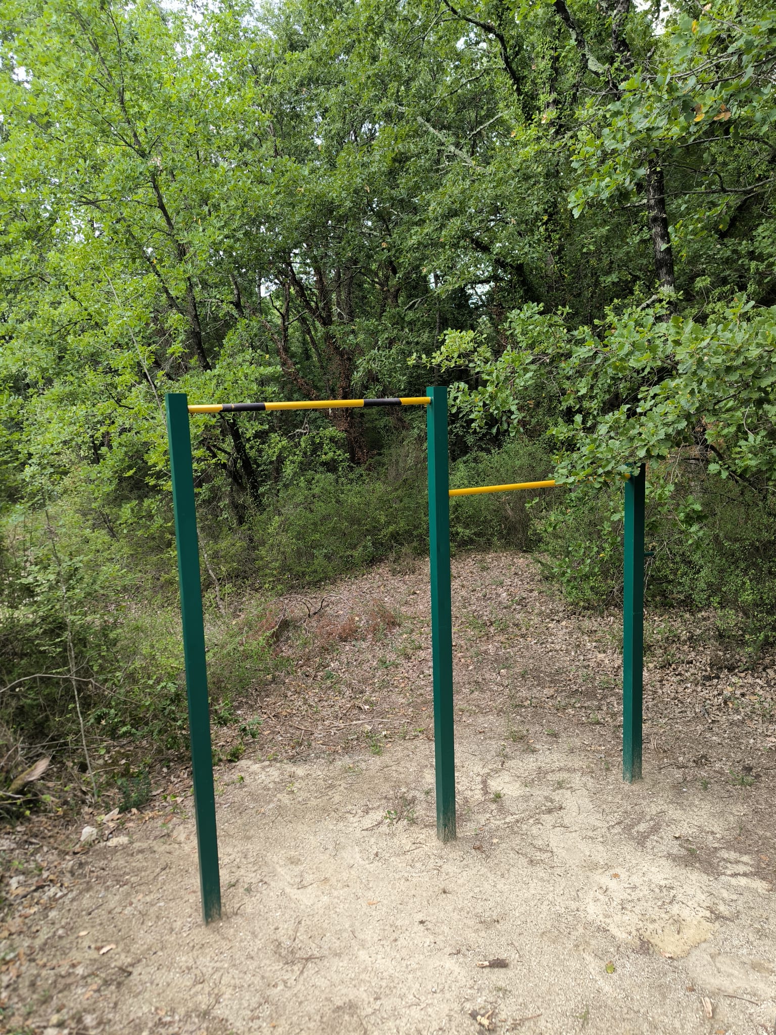 Postazione fitness lungo il percorso